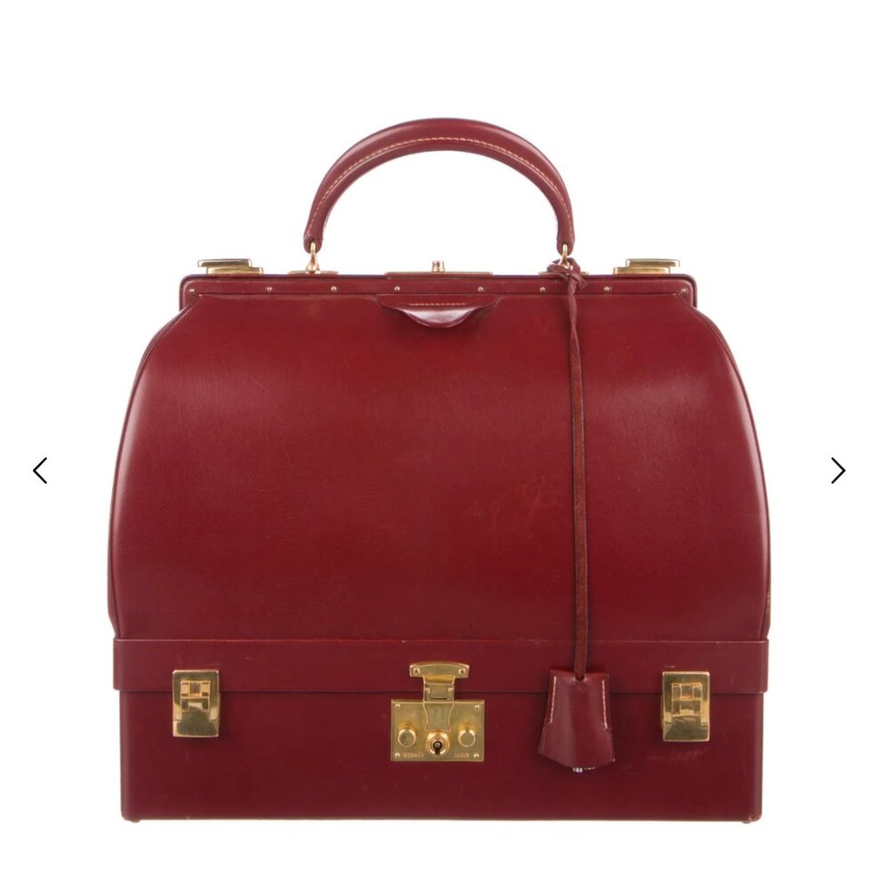 Vintage Hermès Box Sac Mallet Vanity Trunk